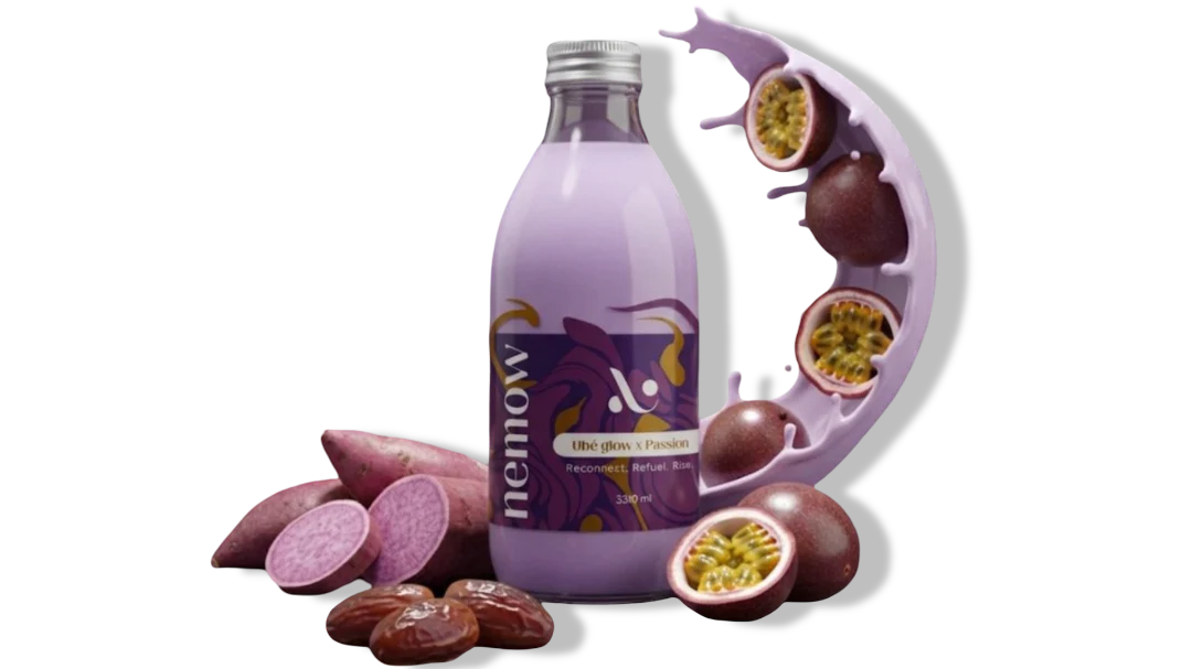 Boisson signature Ube Glow